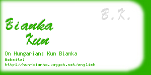 bianka kun business card